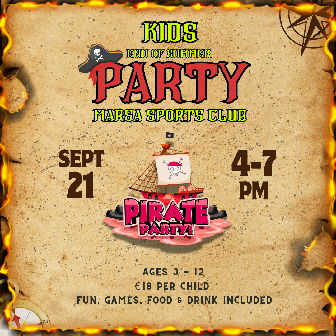 Kids End-of-Summer Pirate Party at Marsa Sports Club