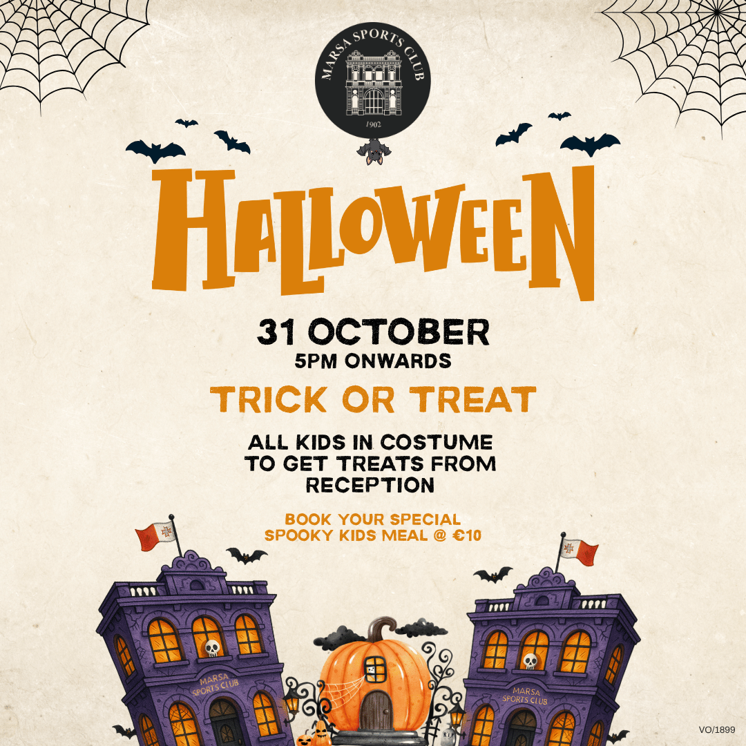 Halloween at Marsa Sports Club – Trick or Treat Fun for Kids
