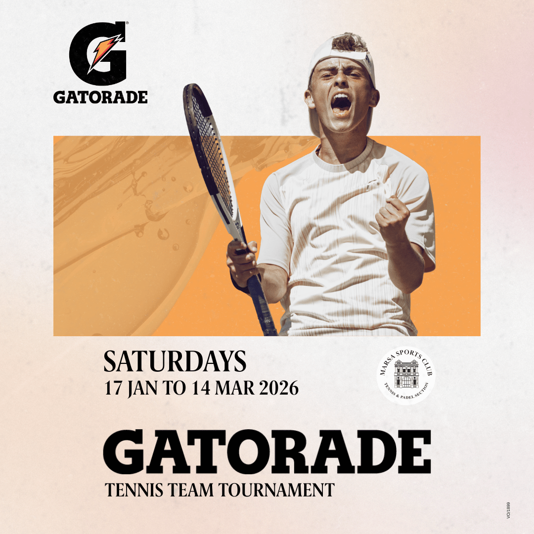 Gatorade Tennis Team Tournament 2026 at Marsa Sports Club – Entries Now Open