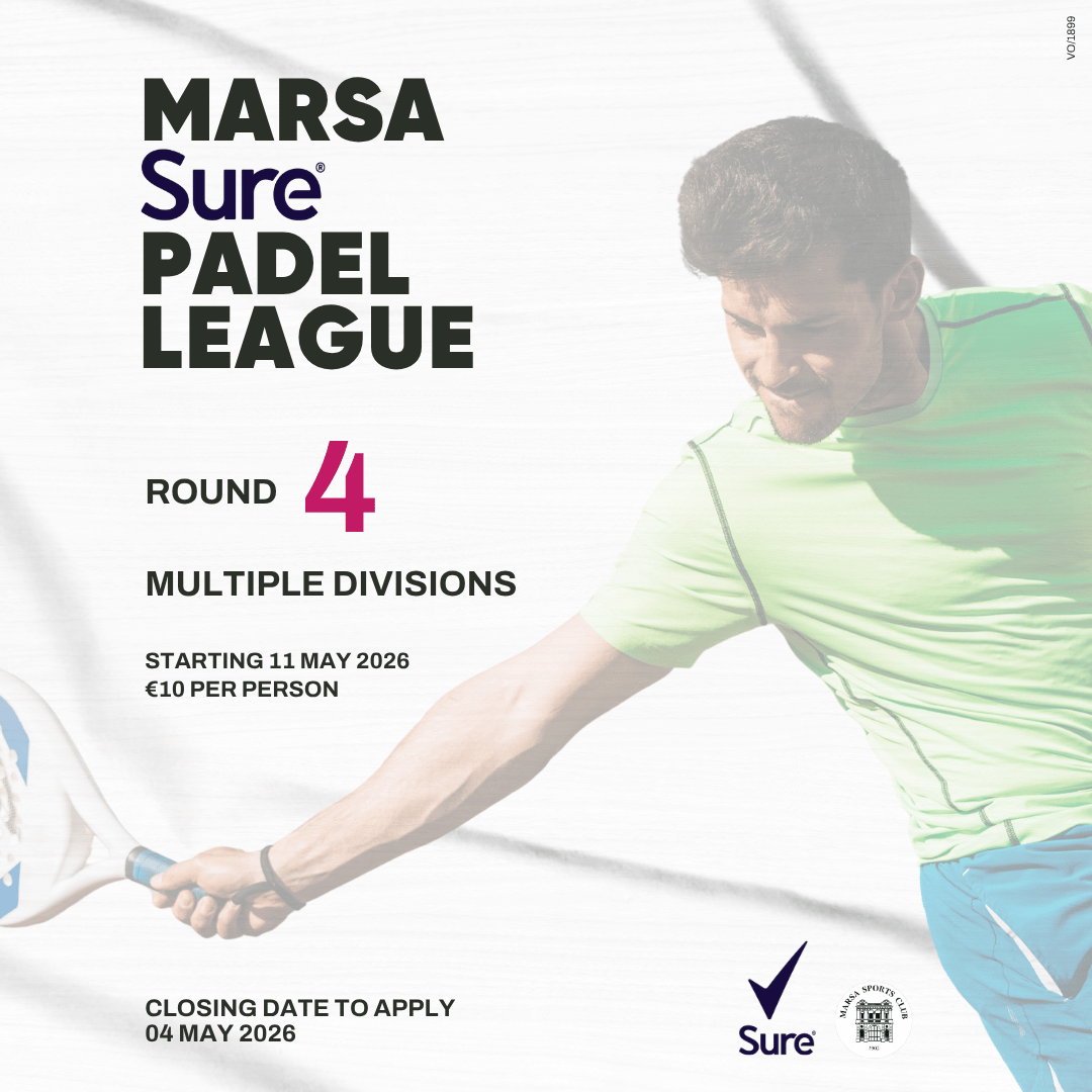 Marsa Sure Padel League – Round 4: Entries Now Open