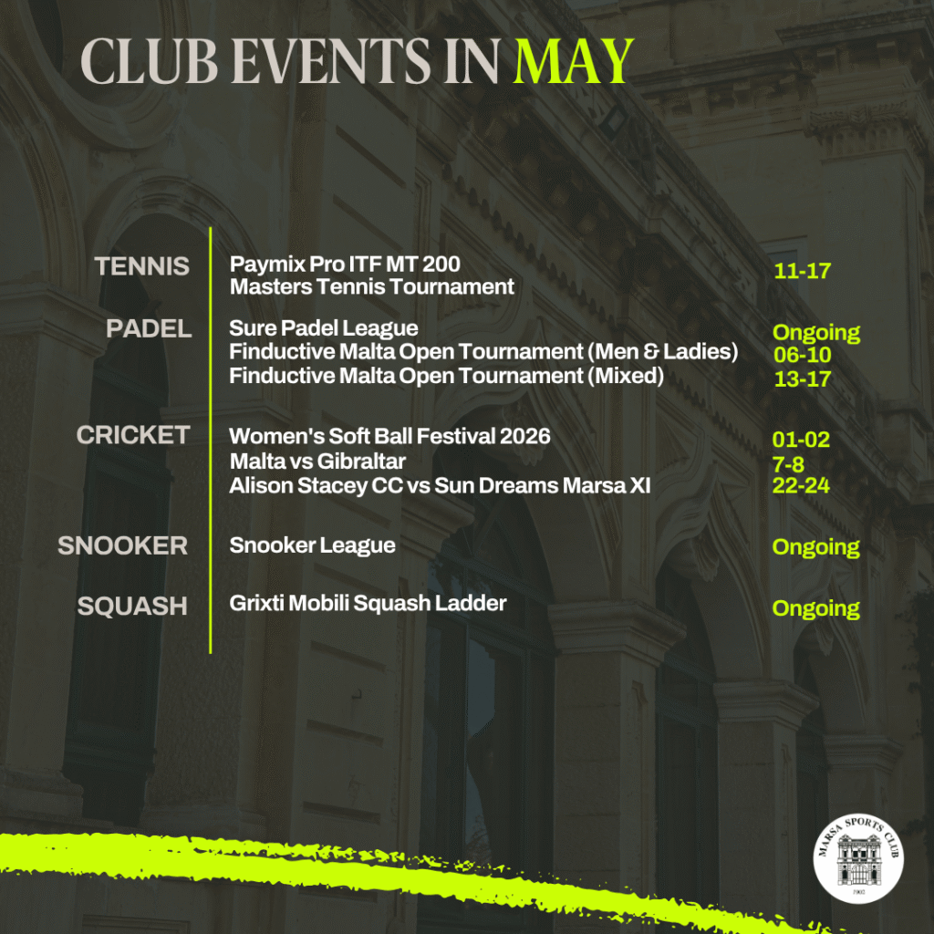 Events May Marsa Sports Club