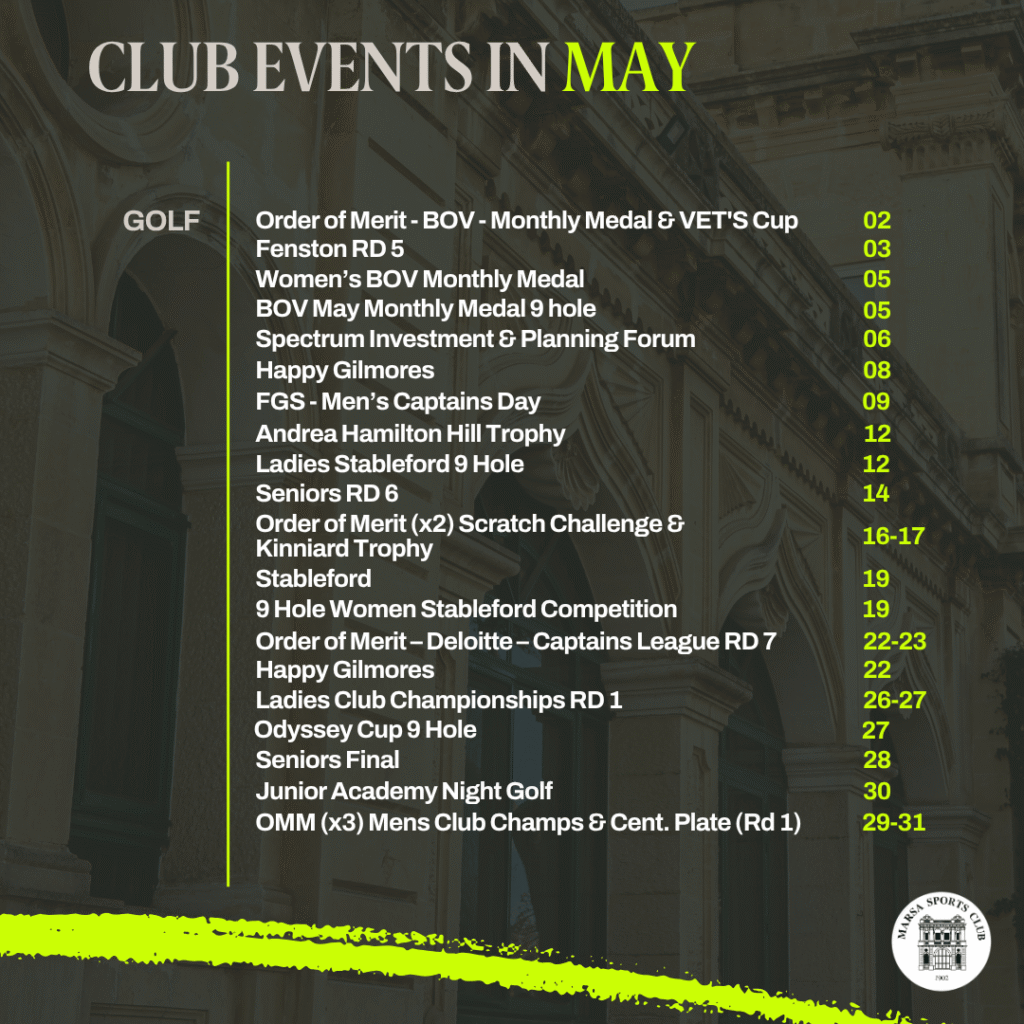 Events May Marsa Sports Club